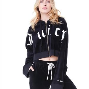 Juicy couture velour cropped jacket